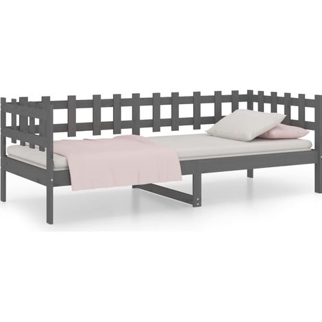 Maison Exclusive - Tagesbett Grau 90x200 cm Massivholz Kiefer