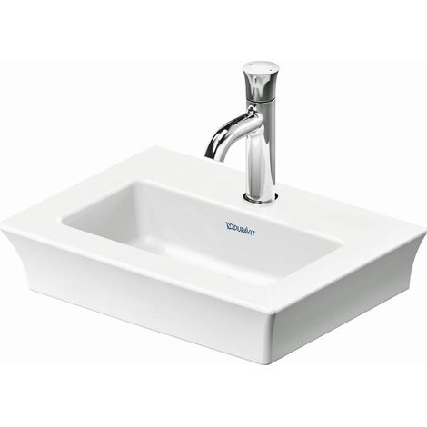 Tulip blanc lave-mains, largeur 450mm, 1 trou pour robinet, sans (1/2)