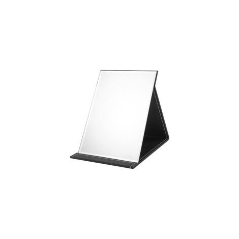 Miroir de Maquillage Pliant Miroir Voyage Miroirs de Poche Pliable Portable avec Housse Rembourrée en Cuir PU Noir Miroirs de Table pour Coiffeuse Chambre Salle De Bain Bureau Camping (1/5)