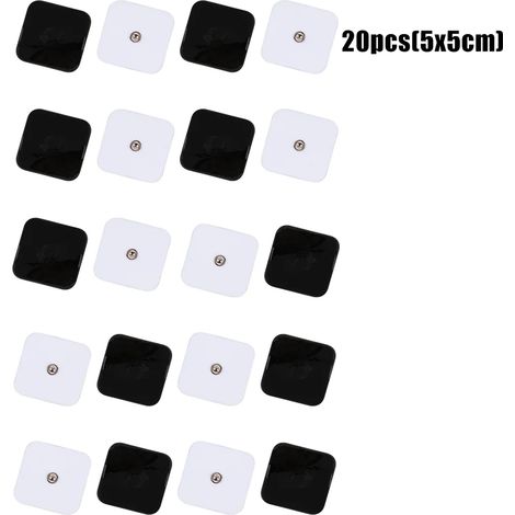 Électrodes de rechange auto-adhésives non tissées 5x5cm et 4x4cm pour stimulateur musculaire électrique, masseur basse fréquence03693
