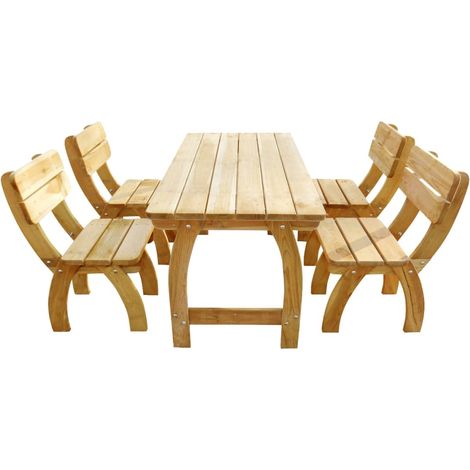 Maison Exclusive - Set da Pranzo da Giardino 5 pz in Legno di Pino Impregnato