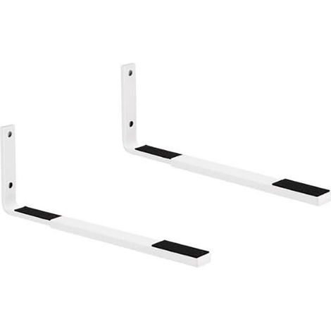 Soporte mural microondas, blanco, brazos ajustables 31-42 cm, carga máx. 25 kg