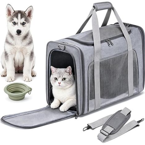 Sac Transport Avion Chien, 55x40x23, Eurowings, Lufthansa, Pliable, Maille, Voyage, Cabine, Animal (1/5)