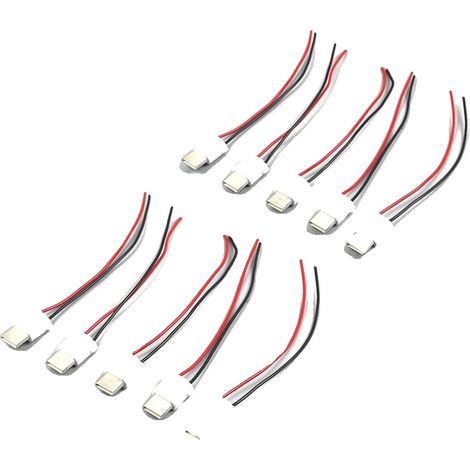 Connettore di tipo C, resistore/condensatore, compatibilità universale, bianco, 10 pezzi, 2P-d, inserto maschio-d (1/2)