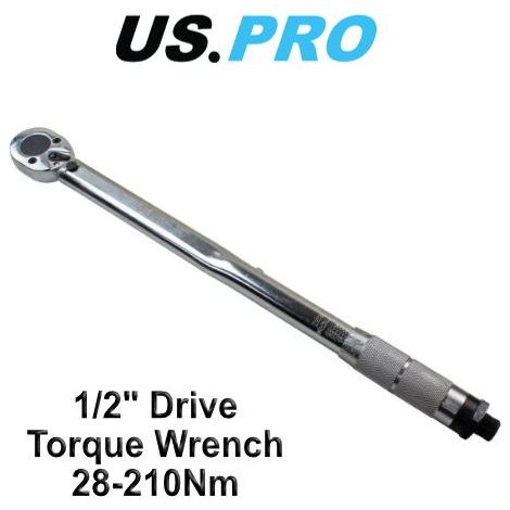US PRO TORQUE WRENCH 1/2"" DRIVE CV STEEL RATCHET GARAGE TOOL 28-210NM 6769 (1/3)
