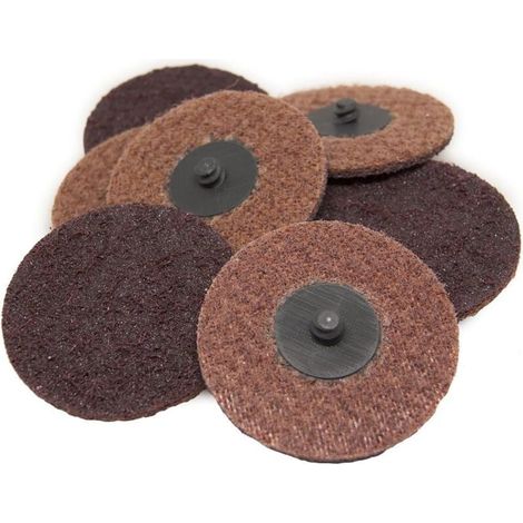 Disques de réglage de surface en nylon à changement rapide de 3 pouces pour le ponçage et le polissage de la peinture. Supports mâles en R à utiliser avec une meuleuse à matrice - 25 pièces (moyen) (1/4)