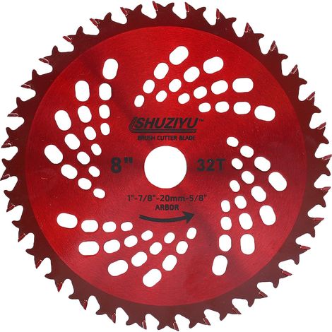 205mm-32T Shaft 25.4mm, With Washer Adapter 565-20-15.8mm, Brush Cutter Blade (1/5)
