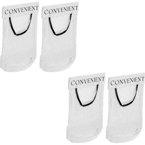 Porte-sacs poubelle - Lot de 4 filets de rangement pour sacs poubelle, distributeur de sacs d'épicerie, avec une large ouverture en forme de U, idéal pour collecter et recycler les sacs en plastique ( (1/5)