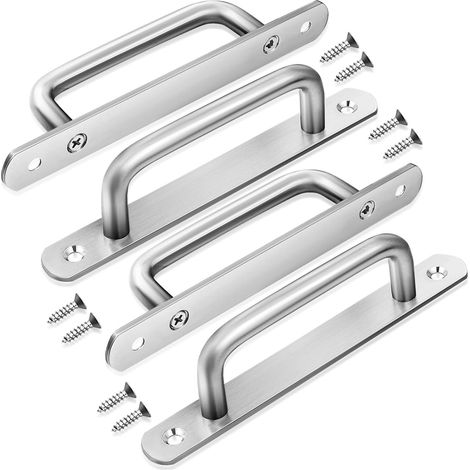 Poignées De Porte Intérieures Et Extérieures En Alliage D'Aluminium 4 Pièces 7.09 in Poignées De Tirage Pour Armoire Placard Porte Coulissante Avec Vis De Montage (1/5)