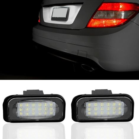 EJ.life Lampe de plaque d'immatriculation 18 perles R&L LED éclairage de plaque d'immatriculation pour Benz Mercedes classe C W203 (1/5)