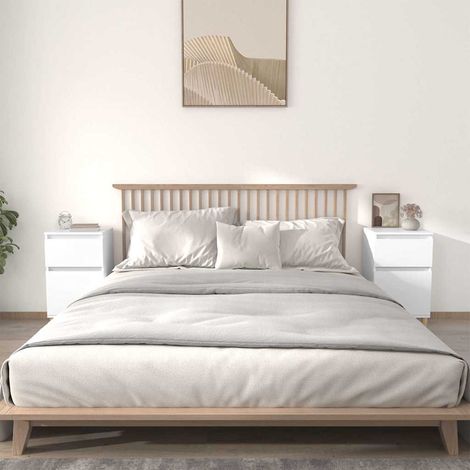 vidaXL Bedside Cabinets 2 pcs White 40x35x70 cm (1/5)