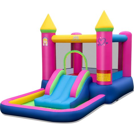 Inflatable Princess Bounce House with Slide & Ball Pit (1/5)
