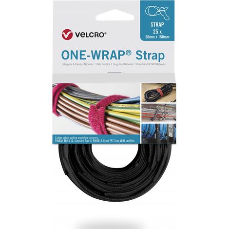 Kabelbinder Velcro One Wrap wiederverwendbar flammhemmend 20mm x 230mm