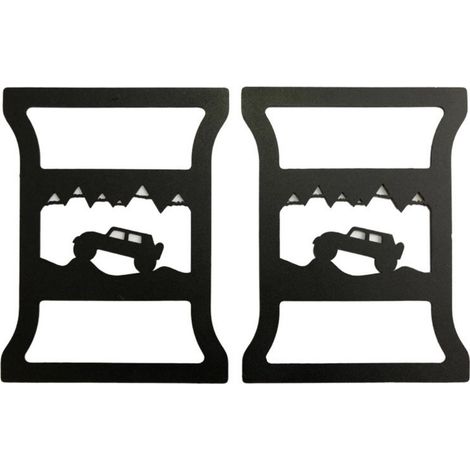 Suitable for Jeep Wrangler JL rear taillight decorative sticker, taillight cover, taillight frame, flat taillight cover (mountaineering style) (1/4)
