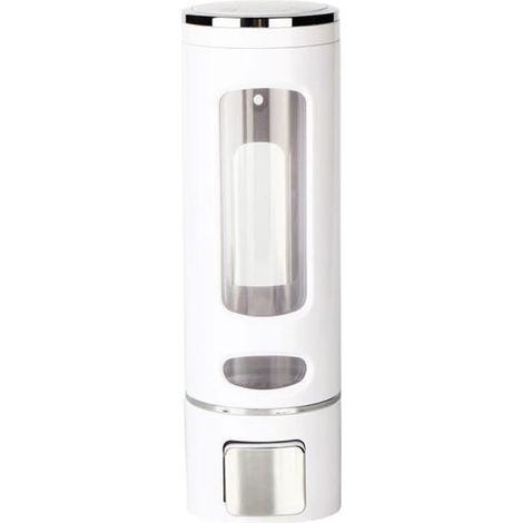 1 distributeur savon mural, manuel ABS 500 ml, lotion shampoing liquide, salle de bain hôtel (1/3)