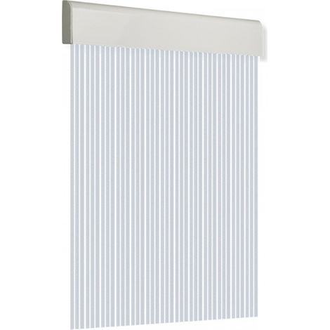 Türvorhang 120x210cm flach rau Nr. 16 Glas-Weiss