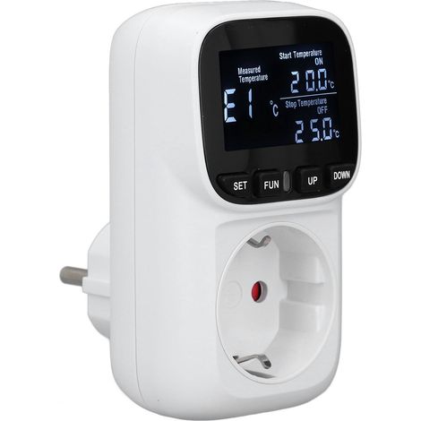 Digitales Thermostat mit Hintergrundbeleuchtung, Temperaturreglerbuchse, Heiz- und Kühlfunktion, EU 230 V 16 A (1/5)