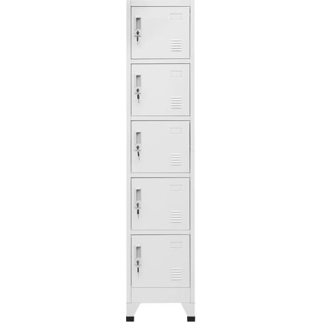 Vidaxl – Armoire d'atelier en acier 38x40x180 cm – 2 portes verrouillables – Rangement sécurisé pour vêtements et effets personnels – Design moderne