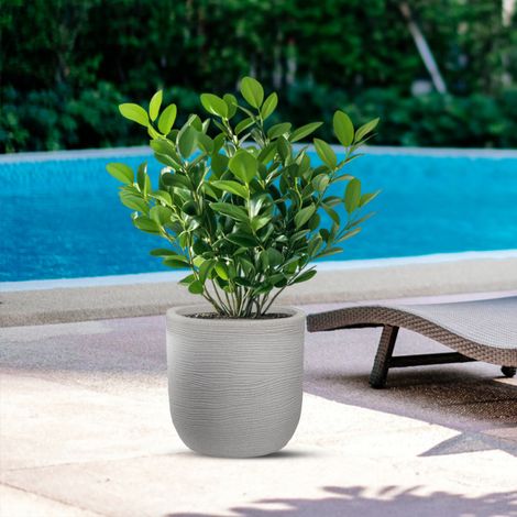 Vaso Raffaello Beige diam.35×34 cm per Giardino o Balcone (1/4)