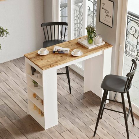 Tavolo Fisso Pontebba, 2 Posti, Forma Rettangolare, 51.6x120x101.8h cm Bianco (1/5)