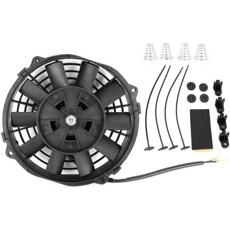 BUNTHAUS Ventilateur de refroidissement de radiateur électrique mince 7 pouces Thermo 12V universel avec kit de montage (1/5)