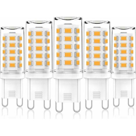 G9 LED Blanc Chaud, G9 Ampoule LED 3W Équivalent à 28W 33W 40W Ampoules Halogènes, AC 220V-240V, Sans Scintillement, Paquet de 5 (1/4)