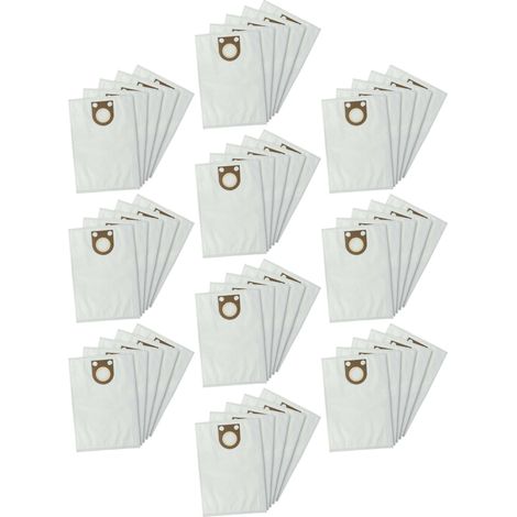 vhbw 50x sacchetto compatibile con Bosch GAS 15 HP, GAS 15 PS, GAS 1200 L Professional, GAS 15, GAS 15 L aspirapolvere - 44cm x 32cm Bianco