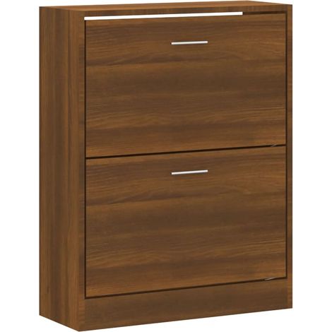 Scarpiera scarpiera mobile portaoggetti ingresso corridoio soggiorno 63 x 24 x 81 cm MDF marrone 020021646