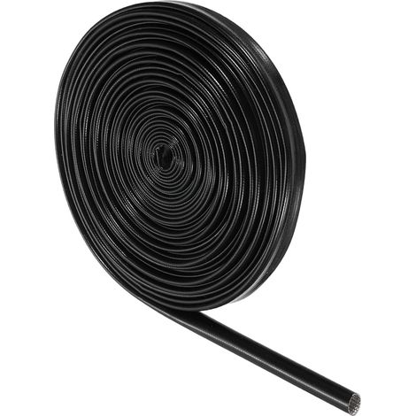 Gaine Silicone Noir 5mm ID X 6 Mètre de Long Gaine Cable Tressé Haute Température et Fibre de Verre pour Enrouler Les Câbles et Protéger Le Câblage Automobile (1/5)