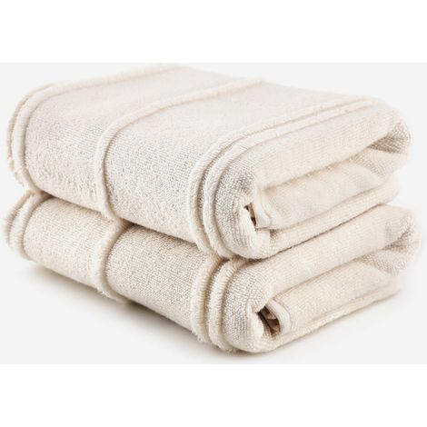 Lot de 2 serviettes visage en microcoton 50x90 Arden (1/4)