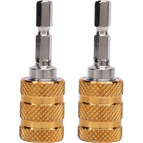 Rallonge pour foret (lot de 2) : porte-embout de tournevis à queue hexagonale de 6,35 mm (1/4 pouce), tige d'extension autobloquante, adaptateur à dégagement rapide pour perceuse électrique. (1/5)