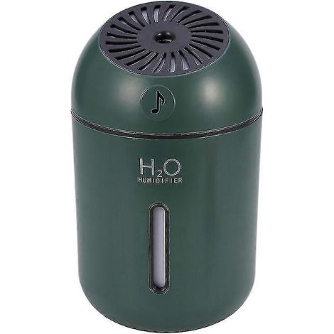 Humidificateur Q9 500 ml, grande capacité, USB, silencieux et automatique, modèle de bureau, sans fil, humidificateur d'air avec brumisateur orientable (vert) (1/5)