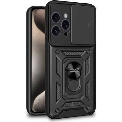 Carcasa COOL para iPhone 15 Pro Max Hard Ring Negro