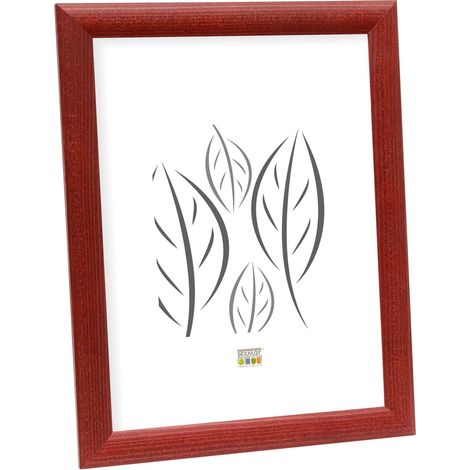 Cadre Bois Couleur Rouge Photo 24x30cm (1/5)