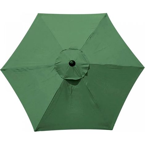 Ersatzbezug für Sonnenschirm, 8 Streben, 2,7 m, wasserdicht, UV-beständig, Ersatzstoff, Dunkelgrün