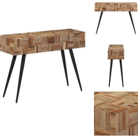 Table console 110x34x80 cm teck de récupération massif - Table Basse - Table D'appoint - Table Console - Meuble Design - Mobilier Intérieur (1/5)