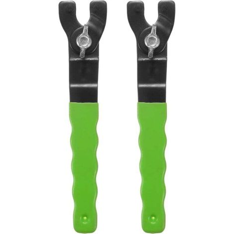Set mit 2 Winkelschleiferschlüsseln (10–46 mm), verstellbaren Universal-Sicherungsstiften, grünen Ersatzschlüsseln – Crezuo