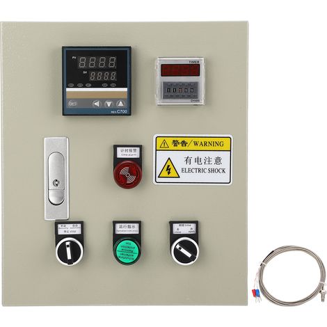 Boîte de Thermostat de régulateur de température PID, 3 phases, 15kw, affichage numérique de haute précision, contrôle intelligent de la température, 380V (1/5)