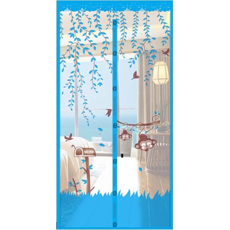 Moustiquaire Fenetre Magnetique Moustiquaire magnétique à Fermeture Automatique (bleu,100  210cm) (1/5)