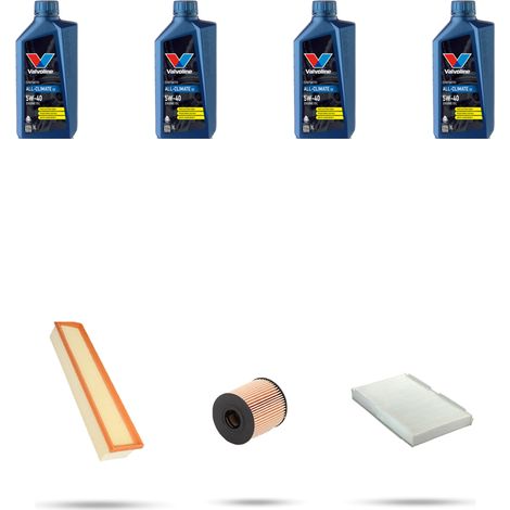 Kit tagliando 3 FILTRI e 4L OLIO compatibile con Citroen C4 1.4 16v 65kw dal 2004 al 2010 (1/5)