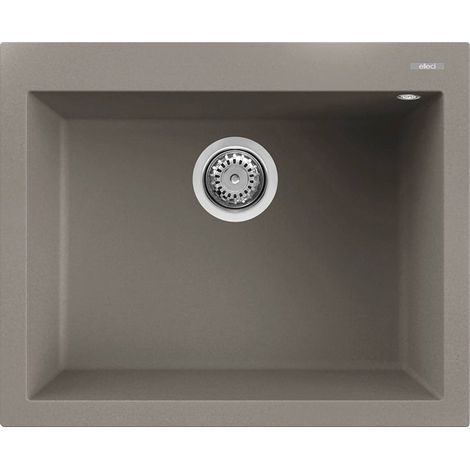 Lavello Elleci Incasso 1 vasca 61x50 Quadra 110 Keratek Plus Grigio Dove Grey LKQ11093 (1/2)