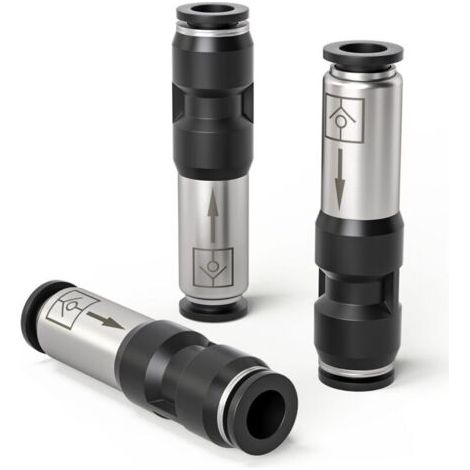 3 Pièces 6mm clapet anti - retour Pneumatic droit à sens unique pour connecter les évents d'air comprimé