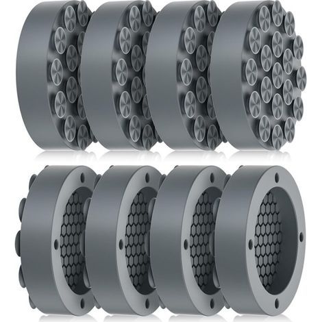 Coussinets anti-vibrations gris pour machine à laver avec ventouse à forte adsorption 8 pièces Pieds vibrants pour sèche-linge Coussin de pieds en caoutchouc pour machine à laver (1/2)