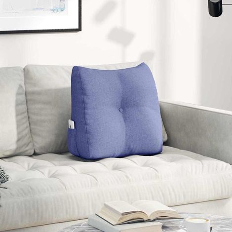 vidaXL Cuscino per Schiena Blu jeans 45 x 24 x 50 cm Tessuto