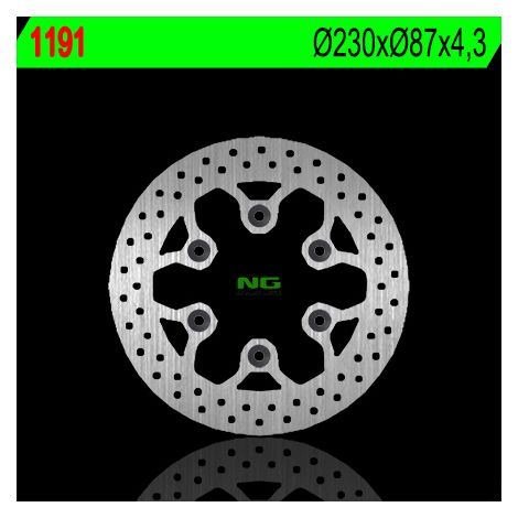 Disque de frein arrière NG pour Hyosung GT 125/250/650 - 230 mm, 4,2 mm, 6 x 10,5 mm
