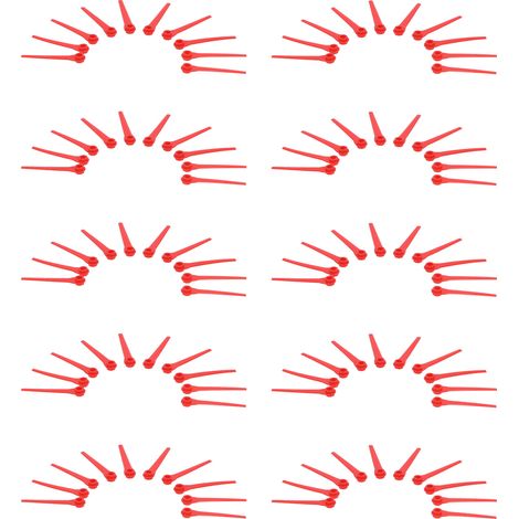 100 Lames de coupe 12x7mm pour Tête de Débroussailleuse, Tondeuse à Gazon et Outils de Jardin