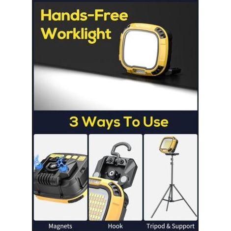 Lampe de Travail,Light d'inspection LED Rechargeable Portable,Lumière Pour Auto Garage Camping d'urgence, Lampe-de-Travail-Inspection-Éclairage
