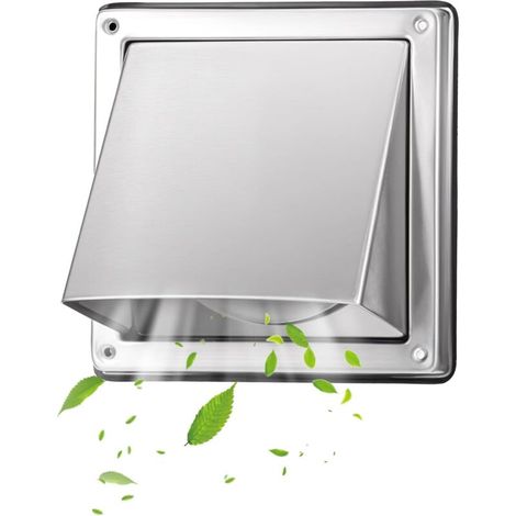 Grille de ventilation carrée en acier inoxydable de 100 mm avec couvercle de ventilation à clapet anti-retour pour empêcher les insectes et les oiseaux de pénétrer dans la grille (1/4)