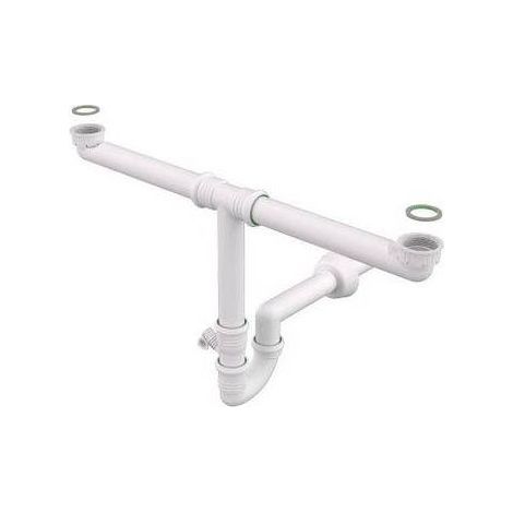 SIFONE PER LAVELLI CUCINA RINGONE 2 VIE Misura: 1"1/2