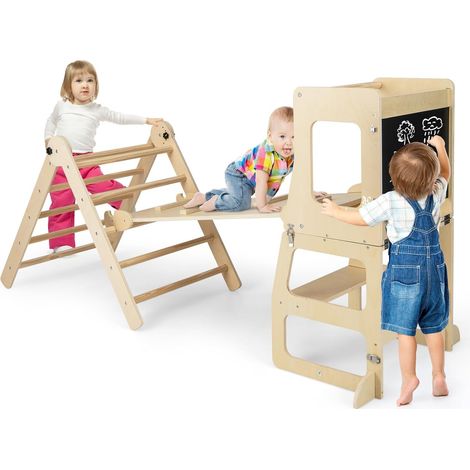 7-in-1 Toddler Climbing Toy Set Folding Climber w/ Reversible Ramp & Convertible Step Stool (1/5)